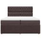 Preview: Boxspringbett mit Matratze Dunkelbraun 200x200 cm Stoff