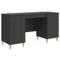 Preview: Schreibtisch mit Regal Schwarz 142,5 x 50 x 75 cm Holzwerkstoff