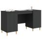 Preview: Schreibtisch mit Regal Schwarz 142,5 x 50 x 75 cm Holzwerkstoff