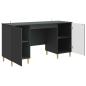 Preview: Schreibtisch mit Regal Schwarz 142,5 x 50 x 75 cm Holzwerkstoff
