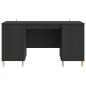 Preview: Schreibtisch mit Regal Schwarz 142,5 x 50 x 75 cm Holzwerkstoff
