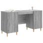 Preview: Schreibtisch Graues Sonoma 142,5 x 50 x 75 cm Holzwerkstoff