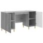 Preview: Schreibtisch Graues Sonoma 142,5 x 50 x 75 cm Holzwerkstoff