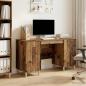Preview: ARDEBO.de - Schreibtisch mit Regal Altholz 142,5 x 50 x 75 cm Holzwerkstoff