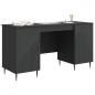 Preview: Schreibtisch Schwarz 142,5 x 50 x 75 cm Holzwerkstoff