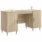 Preview: Schreibtisch Sonoma-Eiche 142,5 x 50 x 75 cm Holzwerkstoff