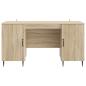 Preview: Schreibtisch Sonoma-Eiche 142,5 x 50 x 75 cm Holzwerkstoff