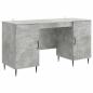 Preview: Schreibtisch Betongrau 142,5 x 50 x 75 cm Holzwerkstoff