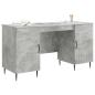 Preview: Schreibtisch Betongrau 142,5 x 50 x 75 cm Holzwerkstoff