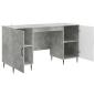 Preview: Schreibtisch Betongrau 142,5 x 50 x 75 cm Holzwerkstoff