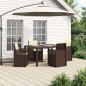 Preview: ARDEBO.de - Garten Essgruppe 5 stk. Braun und Creme PP