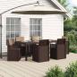 Preview: ARDEBO.de - Garten Essgruppe 7 stk. Braun und Taupe PP