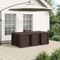 Preview: Garten Essgruppe 7 stk. Braun und Taupe PP