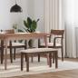 Preview: ARDEBO.de - Bank 90 cm Braun Massivholz Gummibaum
