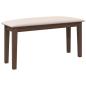 Preview: Bank 90 cm Braun Massivholz Gummibaum
