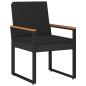 Preview: Gartenmöbel Set 3 stk. Schwarz Poly-Rattan