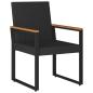Preview: Gartenmöbel Set 3 stk. Schwarz Poly-Rattan