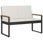 Preview: Bank Outdoor 2 -Seater 107 x 61 x 80 cm Poly-Rattan Rechteckig