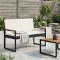 Preview: Bank Outdoor 2 -Seater 107 x 61 x 80 cm Poly-Rattan Rechteckig