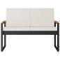 Preview: Bank Outdoor 2 -Seater 107 x 61 x 80 cm Poly-Rattan Rechteckig
