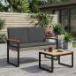 Preview: ARDEBO.de - Bank Outdoor 2 -Seater 107 x 61 x 80 cm Poly-Rattan Rechteckig