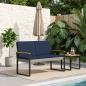 Preview: ARDEBO.de - Bank Outdoor 2 -Seater 107 x 61 x 80 cm Poly-Rattan Rechteckig