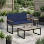 Preview: Bank Outdoor 2 -Seater 107 x 61 x 80 cm Poly-Rattan Rechteckig