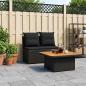 Preview: 2 Stück Garten Mittel Sofa Mit Hochklapptisch Poly-Rattan