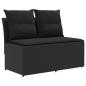 Preview: 2 Stück Garten Mittel Sofa Mit Hochklapptisch Poly-Rattan
