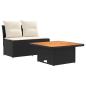 Preview: 2 Stück Garten Mittel Sofa Mit Hochklapptisch Poly-Rattan