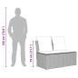 Preview: 2 Stück Garten Mittel Sofa Mit Hochklapptisch Poly-Rattan