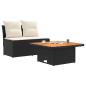 Preview: 2 Stück Garten Mittel Sofa Mit Hochklapptisch Poly-Rattan