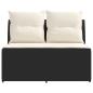 Preview: 2 Stück Garten Mittel Sofa Mit Hochklapptisch Poly-Rattan