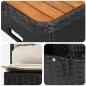 Preview: 2 Stück Garten Mittel Sofa Mit Hochklapptisch Poly-Rattan