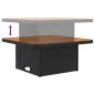 Preview: 2 Stück Garten Mittel Sofa Mit Hochklapptisch Poly-Rattan