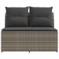 Preview: 2 Stück Garten Mittel Sofa Mit Hochklapptisch Poly-Rattan