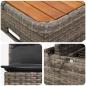 Preview: 2 Stück Garten Mittel Sofa Mit Hochklapptisch Poly-Rattan
