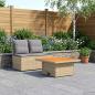 Preview: ARDEBO.de - 2 Stück Garten Mittel Sofa Mit Hochklapptisch Poly-Rattan