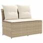 Preview: 2 Stück Garten Mittel Sofa Mit Hochklapptisch Poly-Rattan