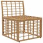 Preview: Modulares Outdoor-Sofa ohne Armlehnen Natur Poly-Rattan