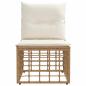 Preview: Modulares Outdoor-Sofa ohne Armlehnen Natur Poly-Rattan