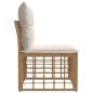 Preview: Modulares Outdoor-Sofa ohne Armlehnen Natur Poly-Rattan