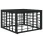 Preview: Garten-Fußhocker Schwarz Poly-Rattan