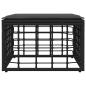 Preview: Garten-Fußhocker Schwarz Poly-Rattan