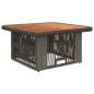 Preview: Garten Essgruppe 3 stk. Grau und Dunkelgrau Poly-Rattan