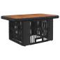 Preview: Garten Essgruppe 3 stk. Schwarz und Creme Poly-Rattan