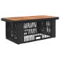 Preview: Garten Essgruppe 4 stk. Schwarz und Creme Poly-Rattan