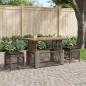 Preview: ARDEBO.de - Garten Essgruppe 4 stk. Grau und Dunkelgrau Poly-Rattan