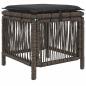 Preview: Garten Essgruppe 4 stk. Grau und Dunkelgrau Poly-Rattan