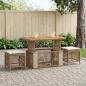 Preview: Garten Essgruppe 4 stk. Beige und Creme Poly-Rattan